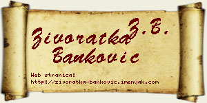 Živoratka Banković vizit kartica